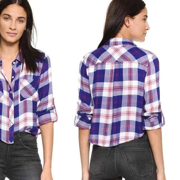 Rails plaid crop button down - Picture 4 of 4